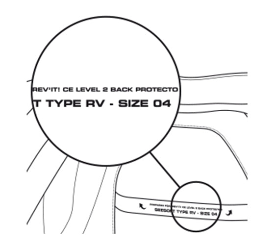 Step 1 of how to insert a REV&#39;IT! SEESOFT back protector into a REV&#39;IT! motorcycle jacket