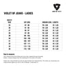 Size chart for REVIT Violet BF Ladies Jeans